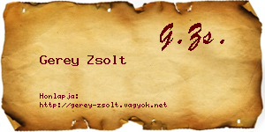 Gerey Zsolt névjegykártya